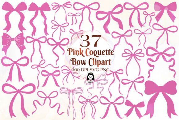 Download Pịnk Coquette Bow Clipart SVG PNG Bundle - Coquette bow Collection